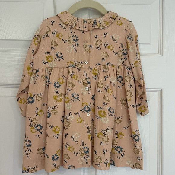 Caramel Baby Floral long sleeve dress 18M - Picture 2 of 3